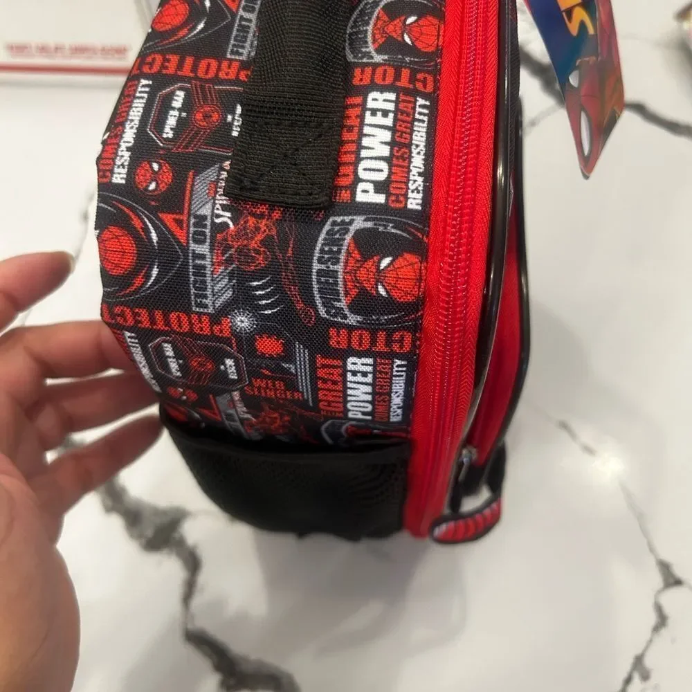Spider-Man Black and Red Kids lunch Kit NWT